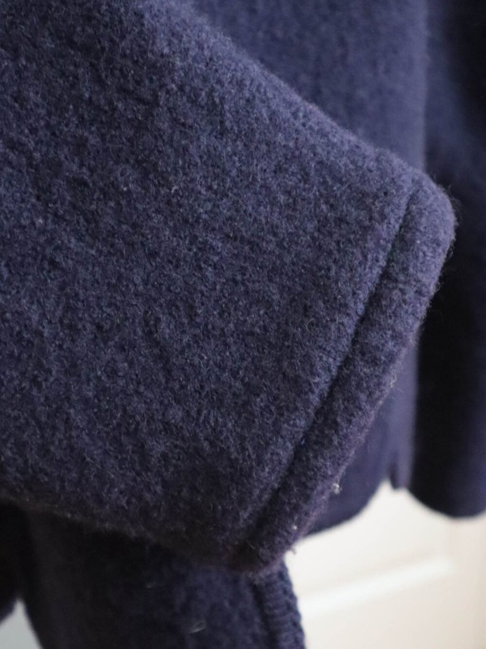 Vtg Carroll Reed 100% Boiled Wool Cardigan Jacket Sz 16/XL Indigo Blue Nordic - Picture 8 of 12